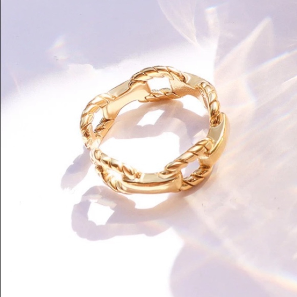 ⛓💛Insta 18K gold plated chain ring - Picture 8 of 8